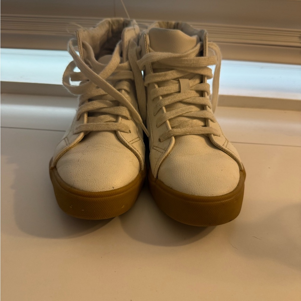 Women's White High-Top Sneakers